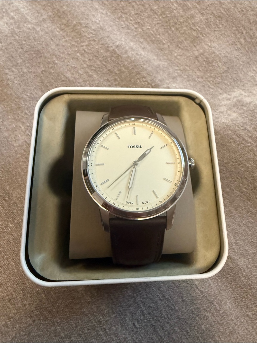 NEW✨Fossil Men's Brown Leather Strap Watch